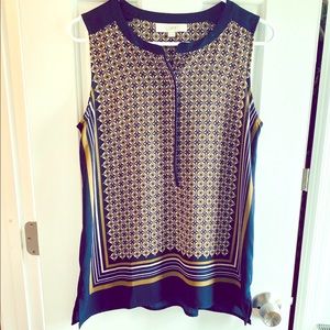 ANNE TAYLOR LOFT sleeveless designer office shirt